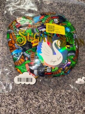 Sugar Swan Thomas the Train Scrunchie